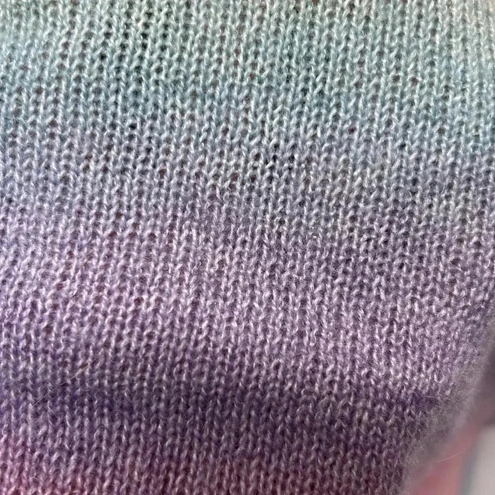 SHEIN  size large, short sleeve knit, rainbow ombre top - Picture 2 of 6